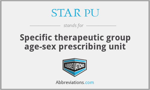STAR PU - Specific therapeutic group age-sex prescribing unit